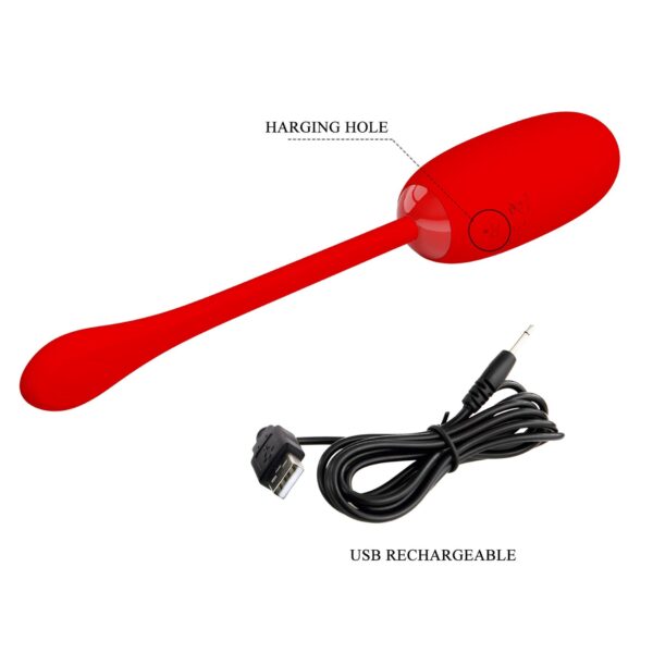 PRETTY LOVE   JULIUS EGG Red 12 function vibrations - obrazek 12