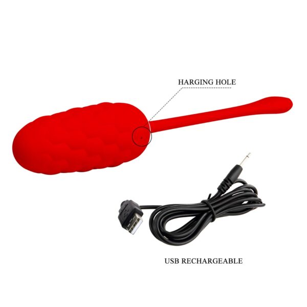 PRETTY LOVE   MARINA EGG Red 12 vibration functions - obrazek 12