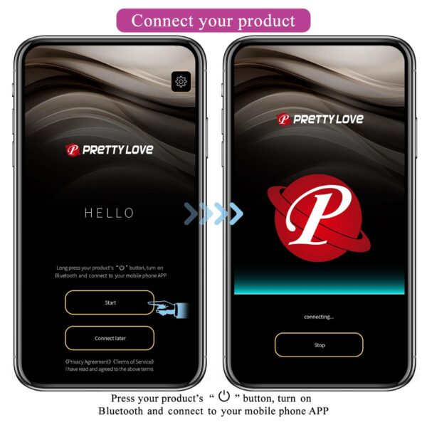 PRETTY LOVE   Billy Purple, 12 vibration functions Mobile APP remote control - obrazek 12