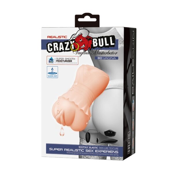 CRAZY BULL   Realistic Vagina Masturbator, Vibration Water lubricant, 3 AAA batteries - obrazek 12