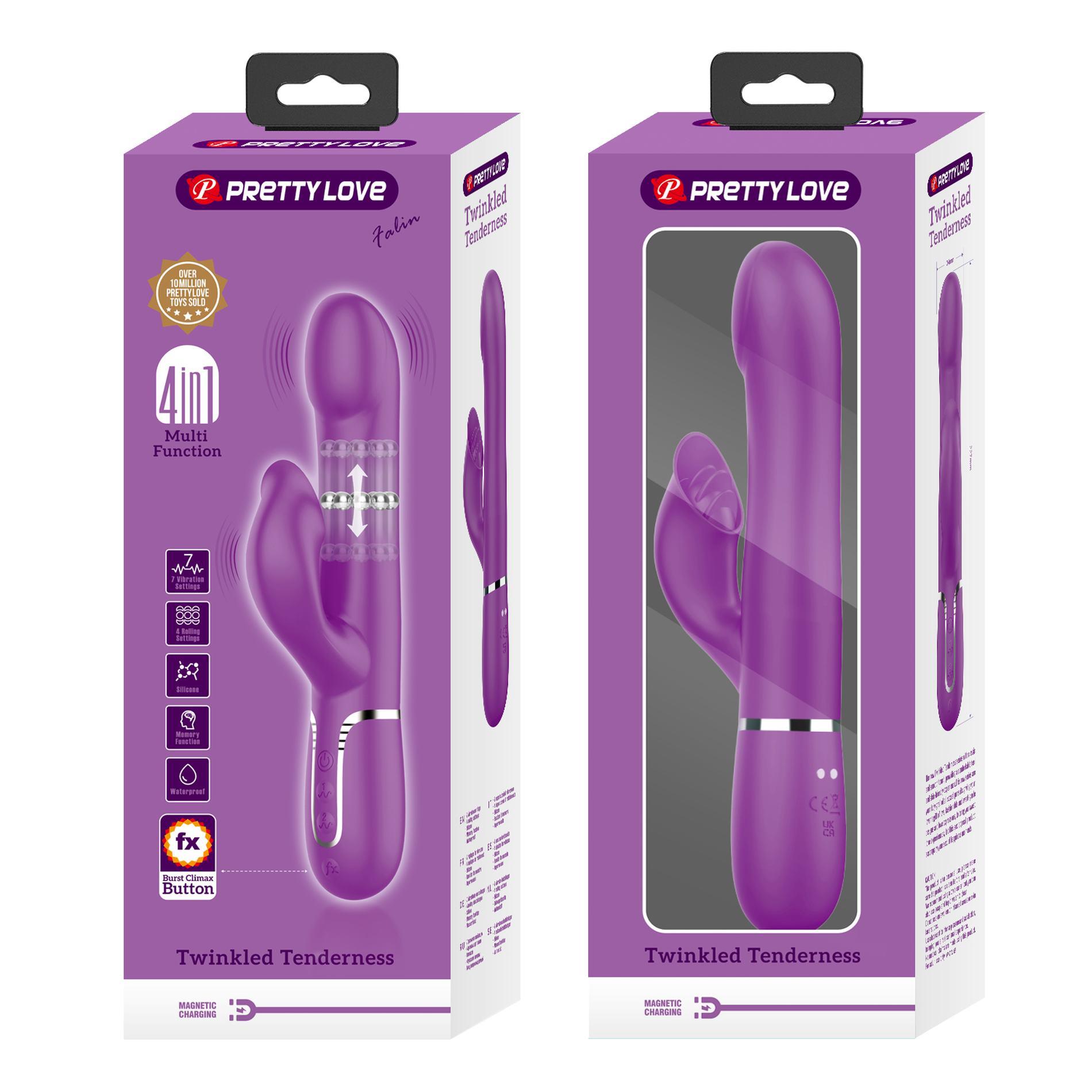PRETTY LOVE Falin Purple, 7 vibration functions 4 rolling functions Memory function - obrazek 12