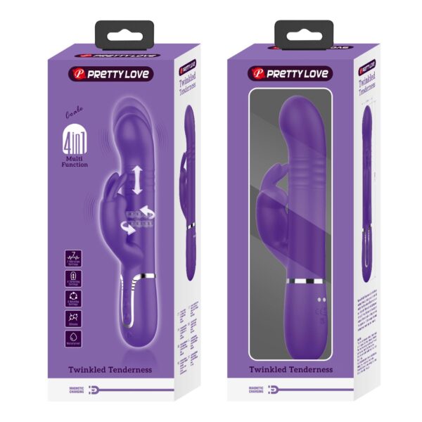 PRETTY LOVE   Coale dark Purple, 7 vibration functions 4 rotation functions 4 thrusting settings - obrazek 12