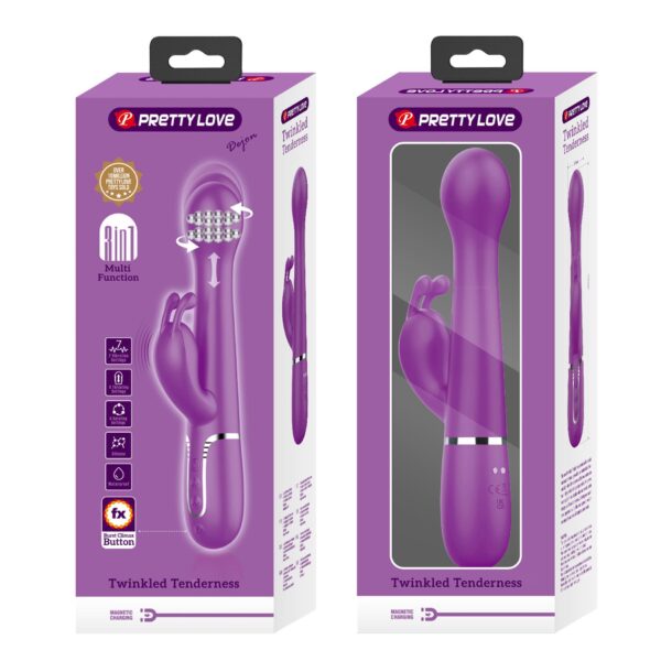 PRETTY LOVE   Dejon Purple, 7 vibration functions 4 thrusting settings 4 rotation functions - obrazek 12