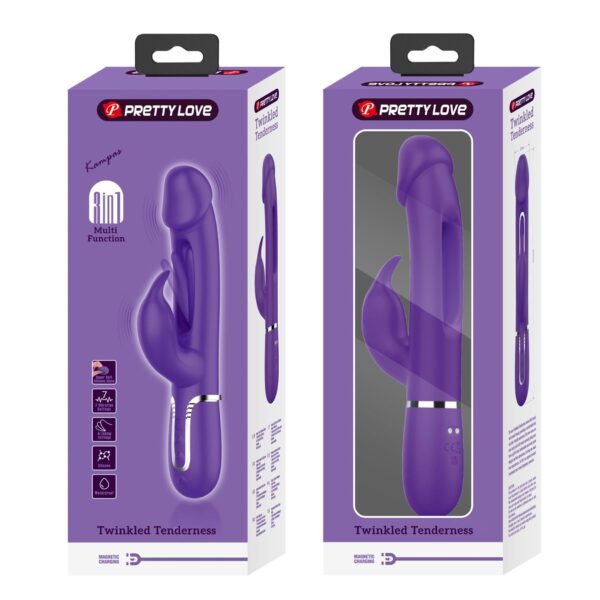PRETTY LOVE   Kampas dark Purple, 7 vibration functions 4 licking settings - obrazek 12