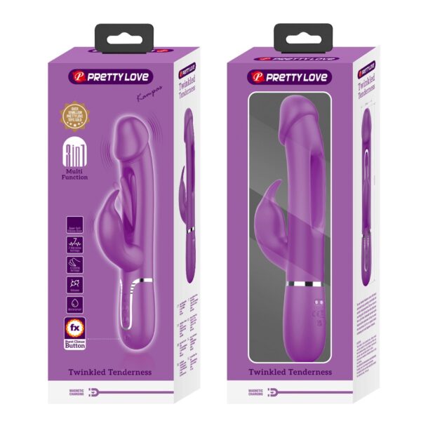 PRETTY LOVE   Kampas Purple, 7 vibration functions 4 licking settings - obrazek 12