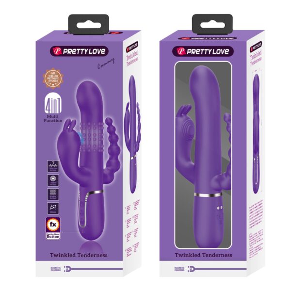 PRETTY LOVE   Cammy Dark Purple, Twinkled Tenderness, 7 thumping functions 7 vibration functions 4 rolling functions - obrazek 12