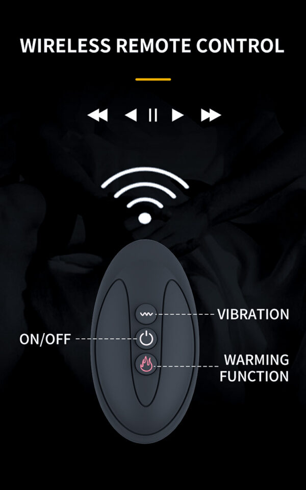 Wibrator Silicone Massager 7 Function and Heating Function, Black - obrazek 13