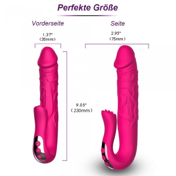 Realistic Tongue Stimulating Dildo Vibrator - obrazek 13