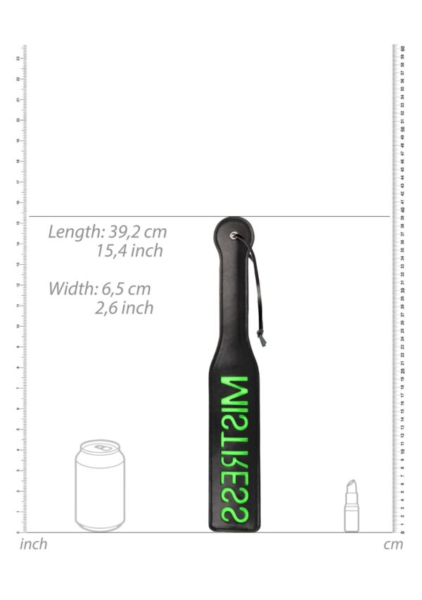 Mistress Paddle   Glow in the Dark   Black/Neon Green - obrazek 13
