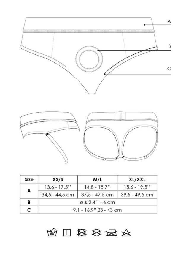Vibrating Strap on Thong with Removable Rear Straps   M/L - obrazek 13