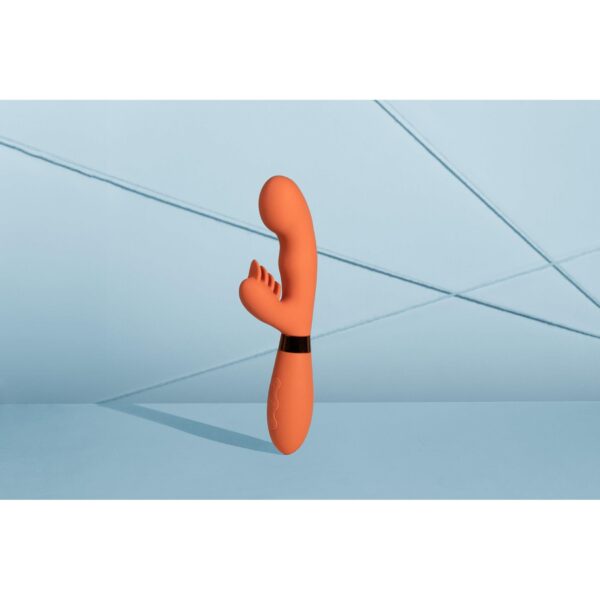 Silicone Rabbit Vibrator with Ribbed Clitoral Stimulator - obrazek 13