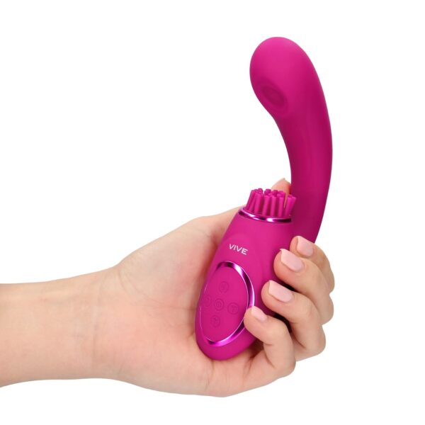 Gen   Rechargeable Triple Action G Spot Vibrator with Pulse Wave  and Vibrating Bristles   Pink - obrazek 13