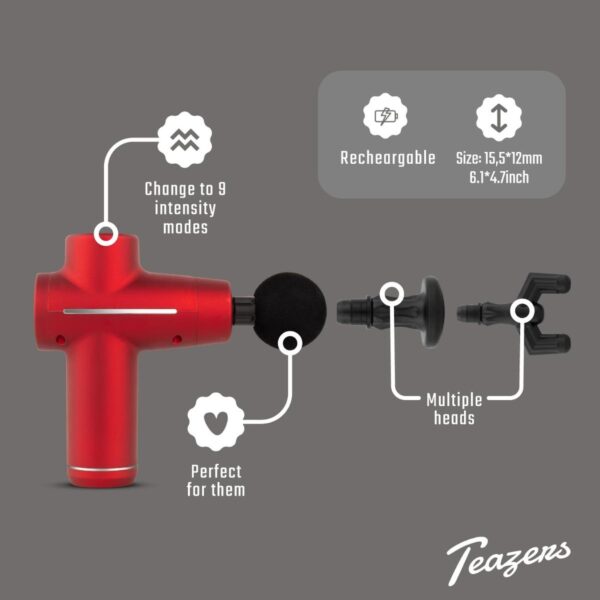 Teazers   Massage Gun   Red - obrazek 13