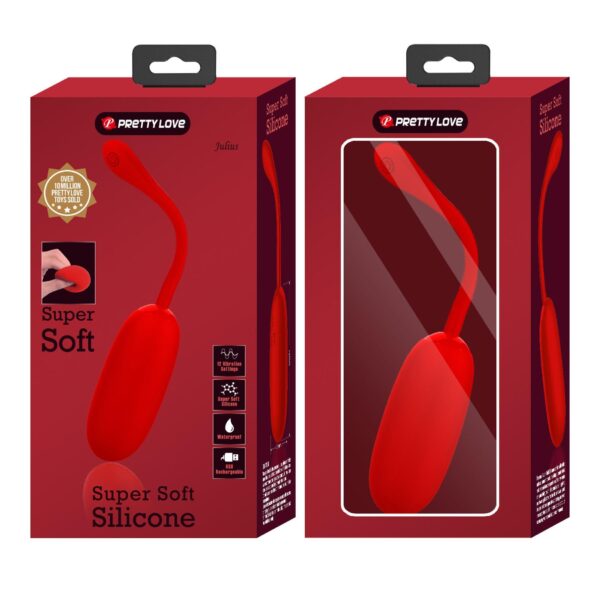 PRETTY LOVE   JULIUS EGG Red 12 function vibrations - obrazek 13