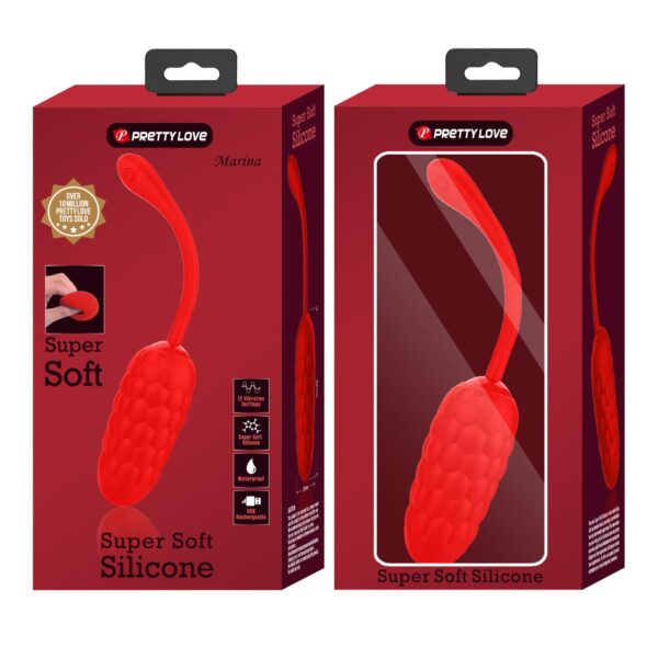 PRETTY LOVE   MARINA EGG Red 12 vibration functions - obrazek 13