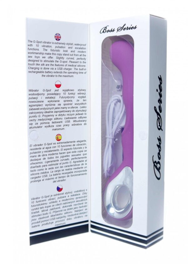 Vibrator G spot 10 functions USB Purple - obrazek 13