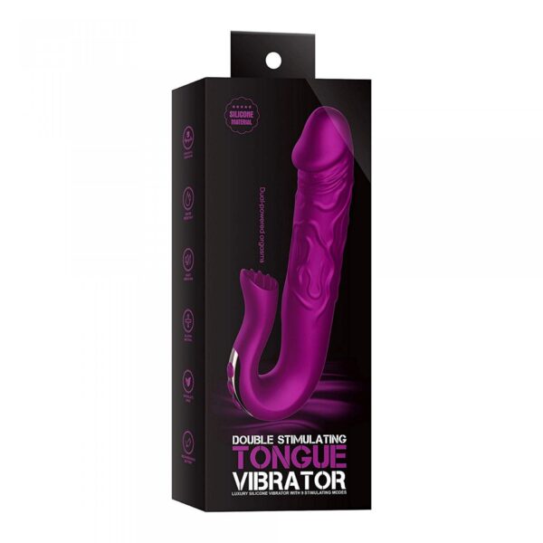 Realistic Tongue Stimulating Dildo Vibrator - obrazek 14