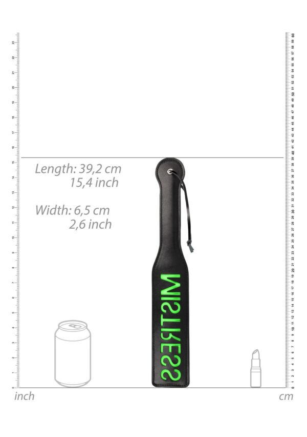 Mistress Paddle   Glow in the Dark   Black/Neon Green - obrazek 14