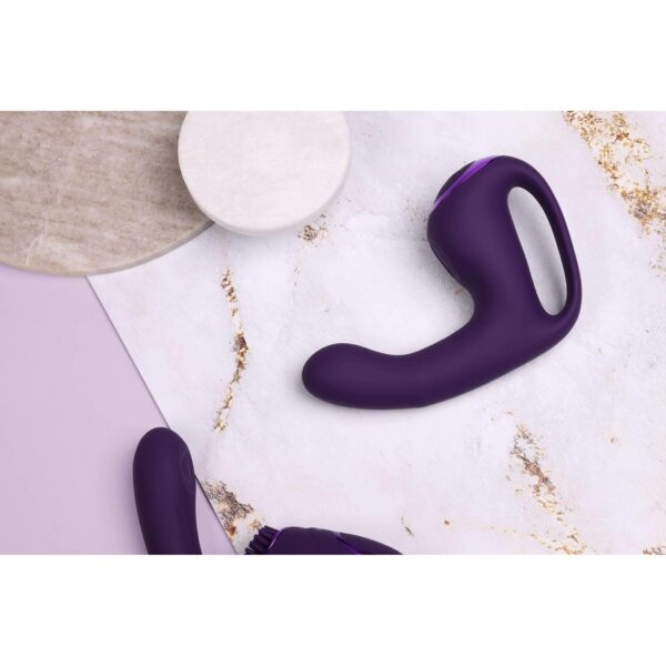 Riko   Rechargeable Triple Action Vibrator with Advanced Finger Motion & Pulse Wave Stimulator – Purple - obrazek 14