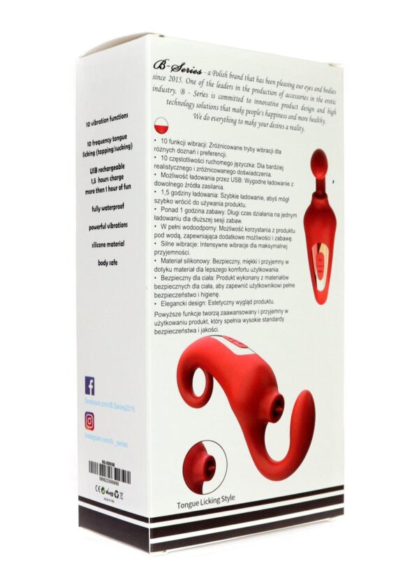 Wibrator Merfi, 10 vibration functions, 10 frequency tongue licking USB - obrazek 14