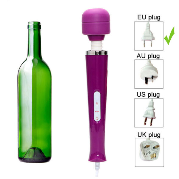Stymulator Magic Massager Wand Cable 110 240V Purple 10 Function - obrazek 14
