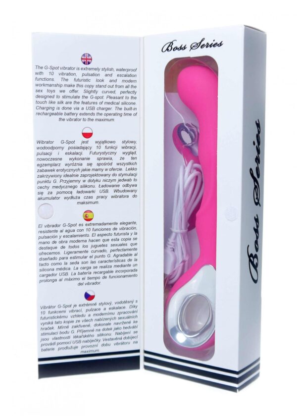 Vibrator G spot 10 functions USB Pink - obrazek 14