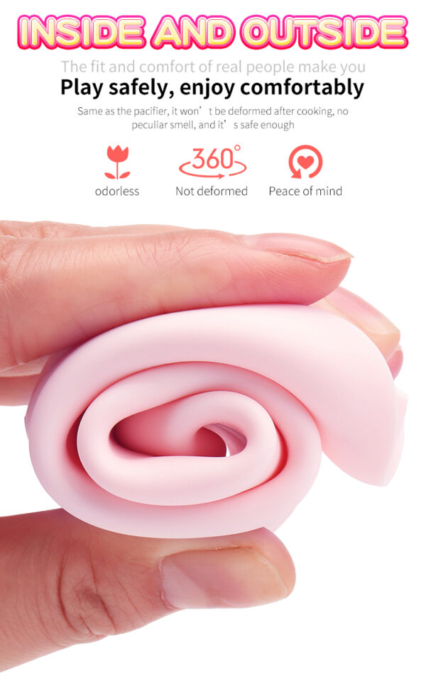 Wibrator Silicone Vibrator USB 7 Function and Thrusting Function / Heating, pink - obrazek 14