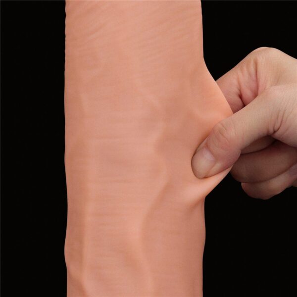 14 King Sized Sliding Skin Dual Layer Dong - obrazek 15
