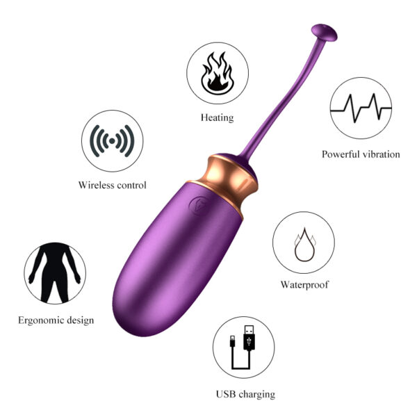 Jajko/wibr Vibrating Silicone Love EGG USB 10 Function / Heating / Voice Control - obrazek 15