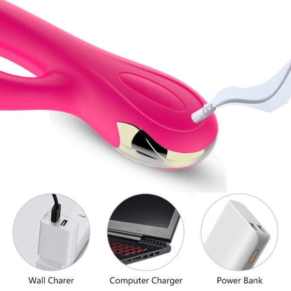 Wibrator Silicone Vibrator USB 7 Function + Booster / Heating - obrazek 15