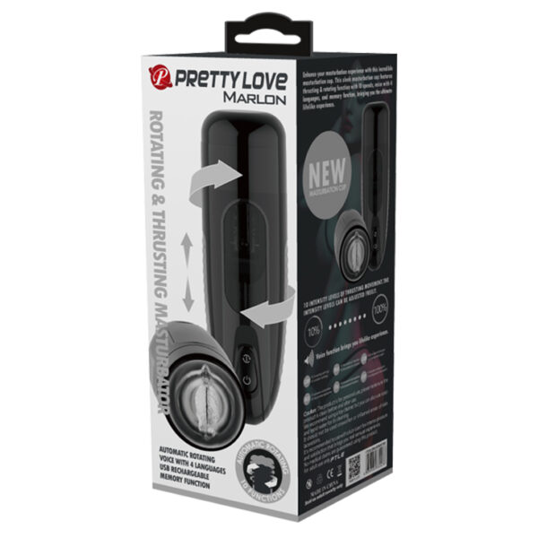 PRETTY LOVE   MARLON Automatic Rotating & Thrusting 10 Function, USB / Voice - obrazek 12