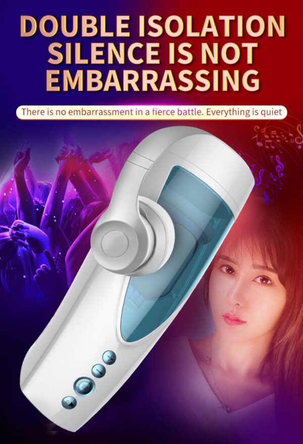Masturbator Vibrating, Rotating and Flashing Masturbation USB 10+10 Function / Talk Mode - obrazek 15