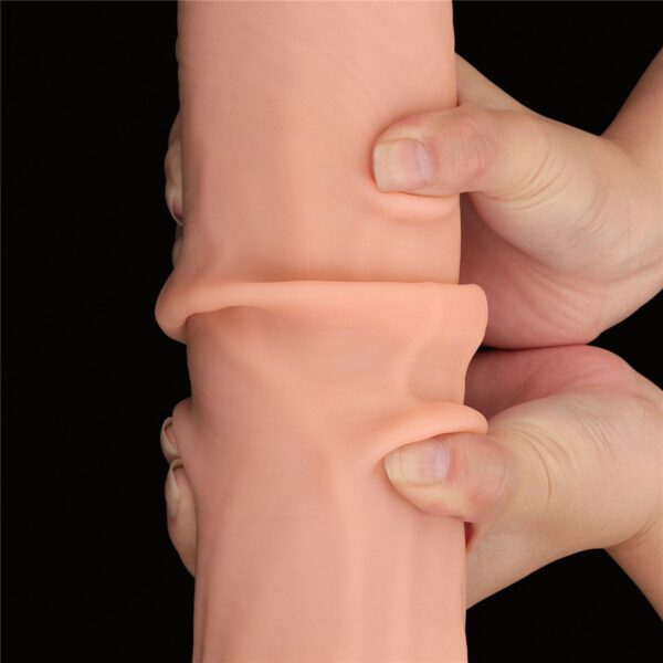 14 King Sized Sliding Skin Dual Layer Dong - obrazek 16