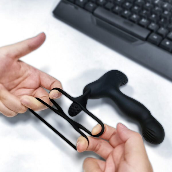 Wibrator Silicone Massager 7 Function and Heating Function, Black - obrazek 16