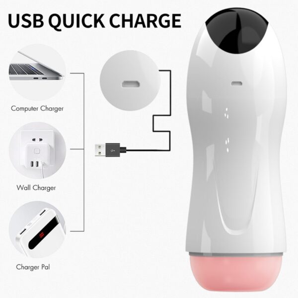 Masturbator Vibration 8 Vibration modes + Interactive function - obrazek 16