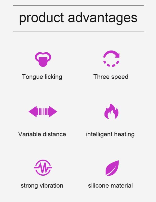 Wibrator  SiliconeTongue Vibrator, USB 10 Function - obrazek 16