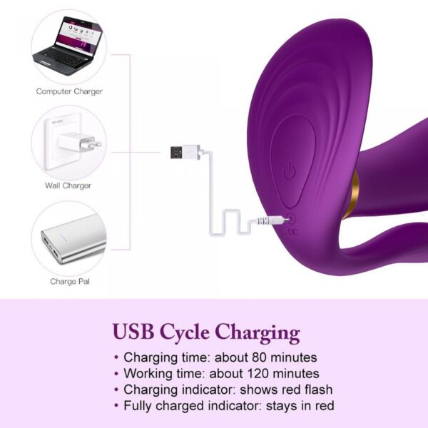Remote wearable vibrator PURPLE - obrazek 16