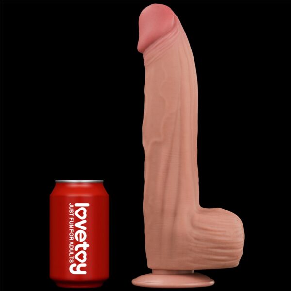 12 King Sized Sliding Skin Dual Layer Dong - obrazek 17