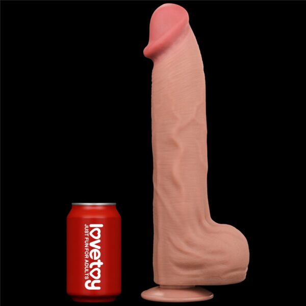 14 King Sized Sliding Skin Dual Layer Dong - obrazek 17