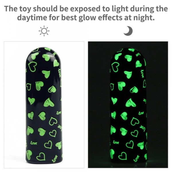 Rechargeable Glow in the dark Heart Massager - obrazek 18