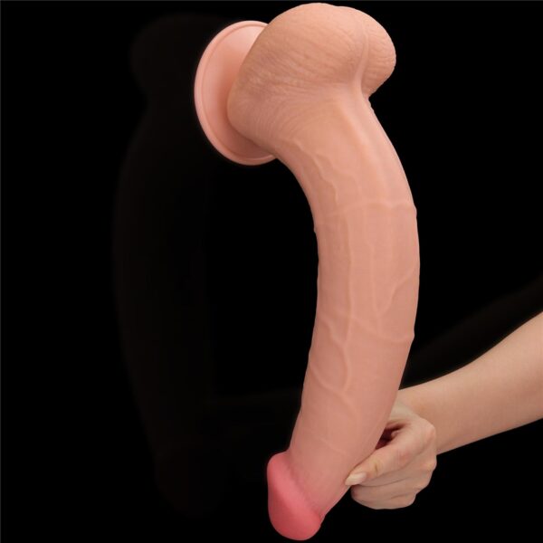 13.5 King Sized Sliding Skin Dual Layer Dong - obrazek 18