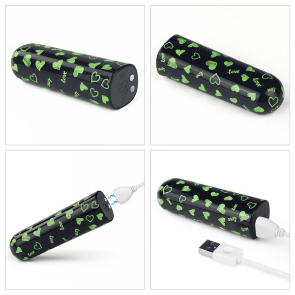 Rechargeable Glow in the dark Heart Massager - obrazek 19