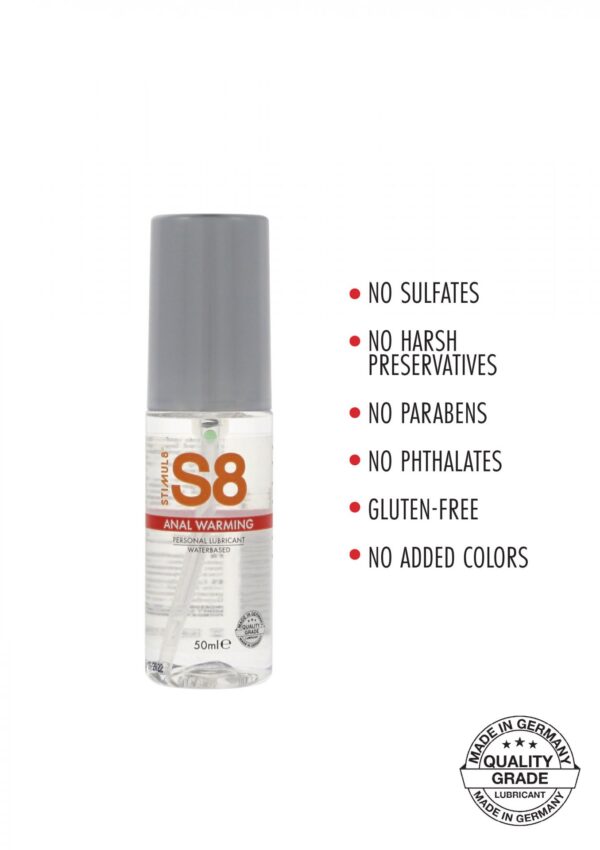 S8 WB Warming Anal Lube 50ml Warming - obrazek 2