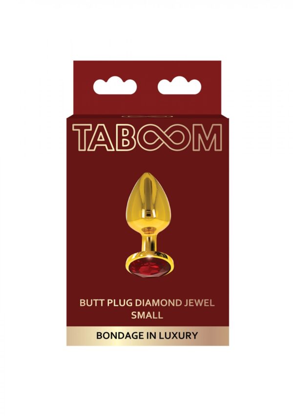 Butt Plug With Diamond Jewel S Gold - obrazek 2