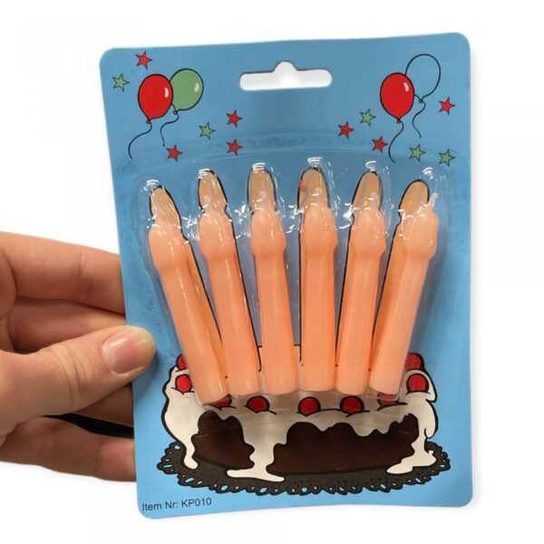 Świeczki Party Penis Candles 6pcs Pack Flesh - obrazek 2