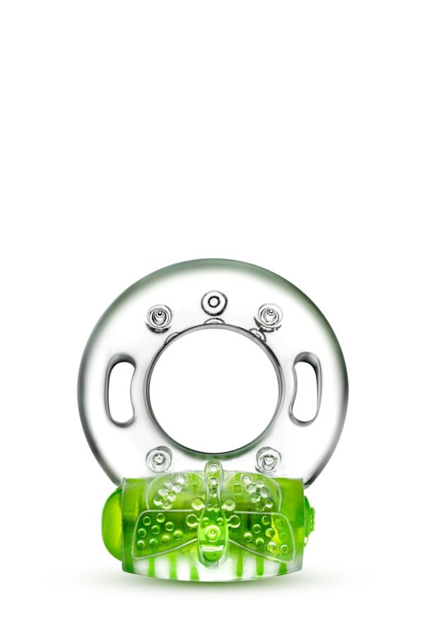 PLAY WITH ME AROUSER VIBRATING C RING GREEN - obrazek 2