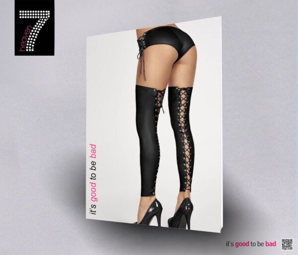 Bezstopkowe pończochy Casma Black L/XL - obrazek 2