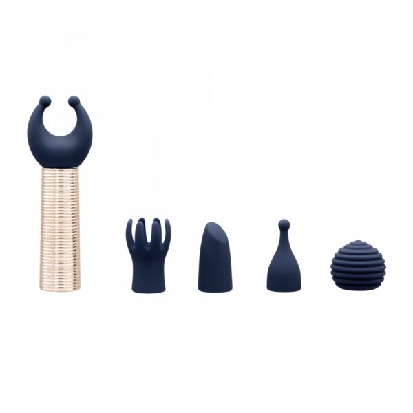 Pillow Talk   Secrets Choices 6 Piece Mini Massager Set Navy Blue/Rose Gold - obrazek 2