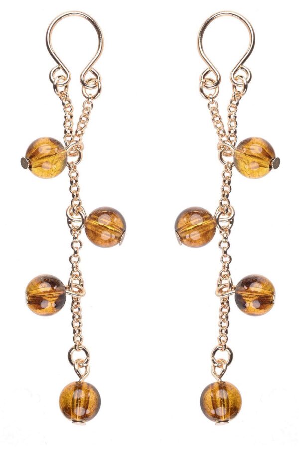 SPORTSHEETS AMBER NIPPLE JEWELRY - obrazek 2