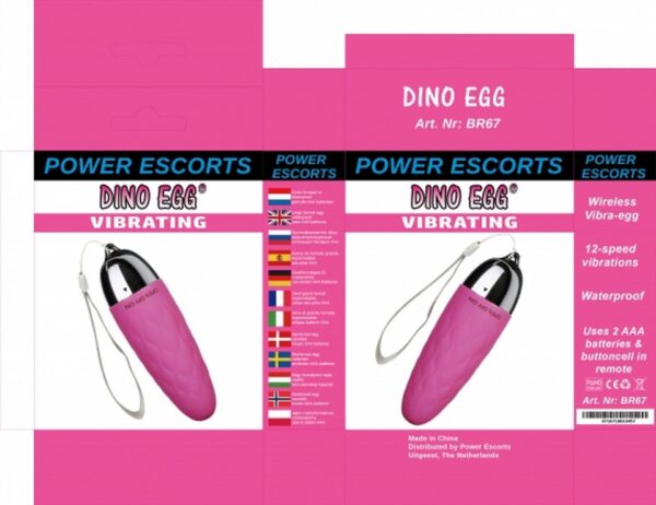 Dino egg pink    big egg 10,8 cm x 3,4 cm - obrazek 2